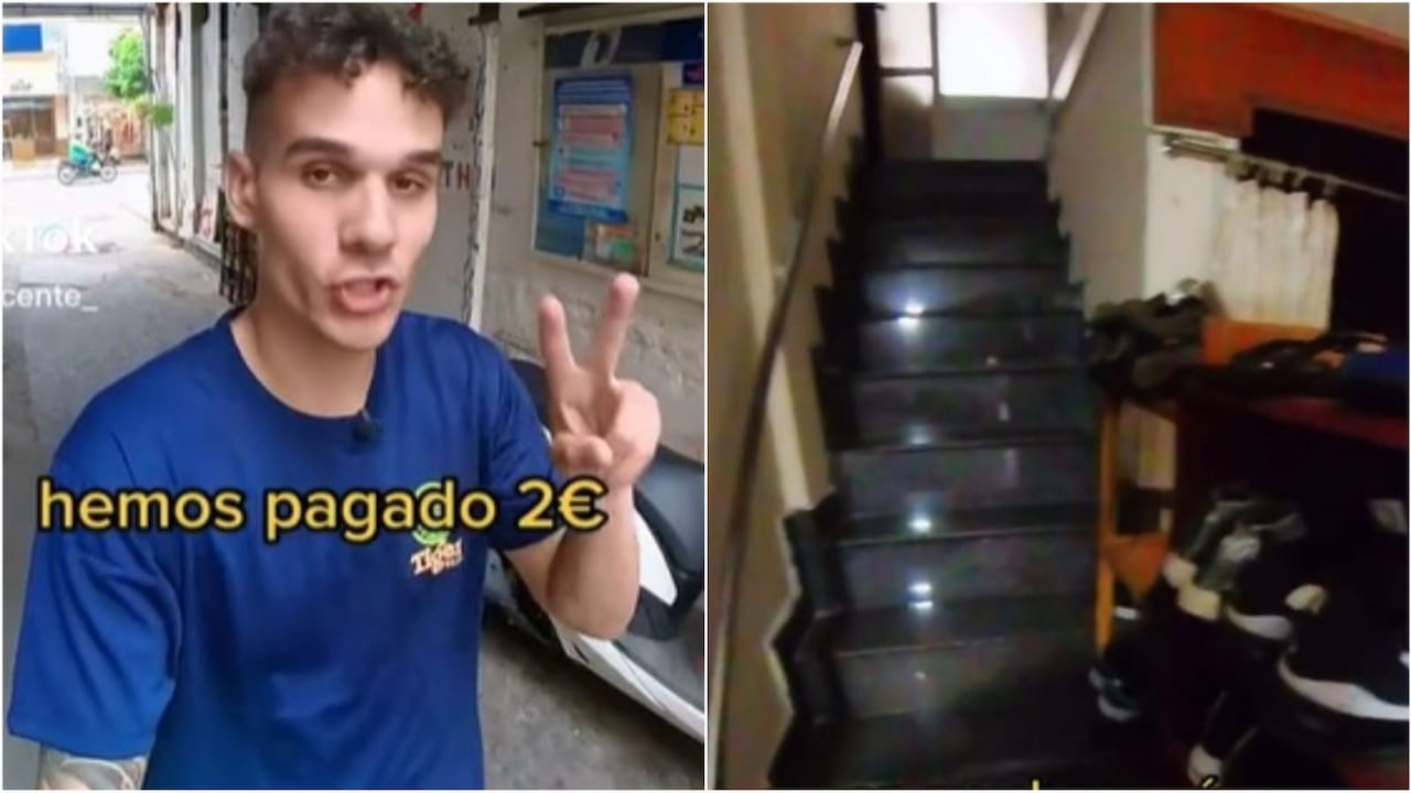 El tiktoker aseguró que solo se quedaría en ese hostal por dos noches.