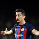 Lewandowski marcó dos tantos en el empate frente a Inter