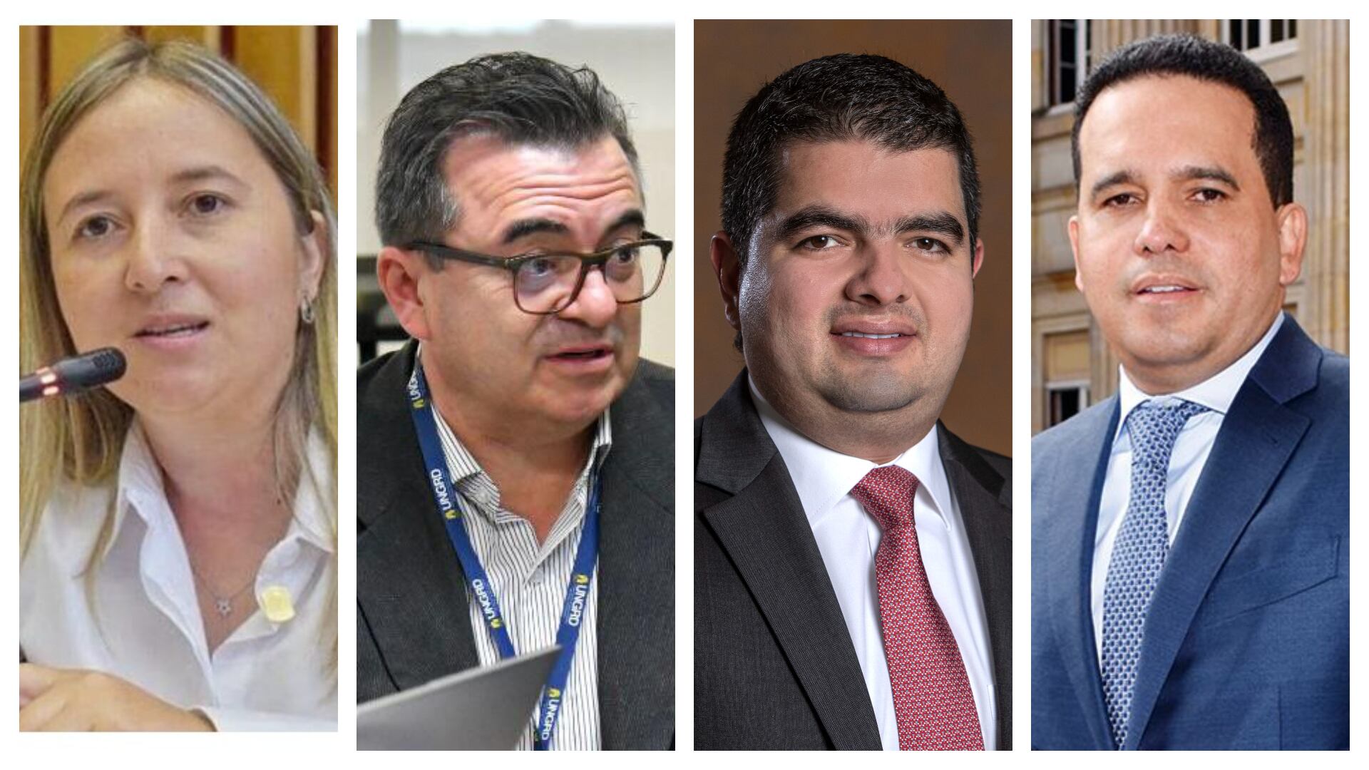 María Eugenia Lopera, Olmedo López, Julián Bedoya y Carlos Trujillo.