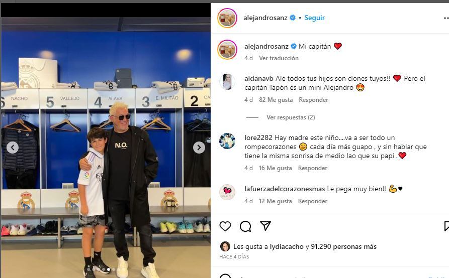 Alejandro Sanz y su hijo Dylan