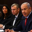 El primer ministro de Israel, Benjamin Netanyahu, habla mientras convoca una reunión de gabinete el 7 de mayo de 2023.