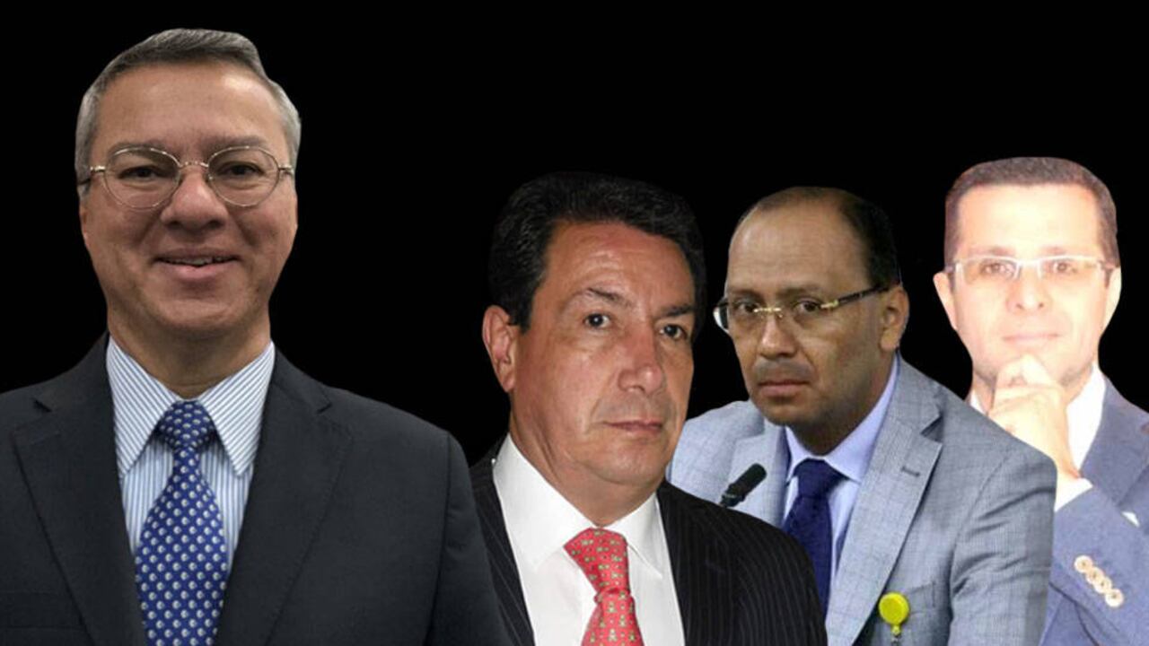 De izquierda a derecha Leonardo Espinosa, Rafael Sandoval, Napoleón Botache y Cristian Wolffhügel Gutiérrez