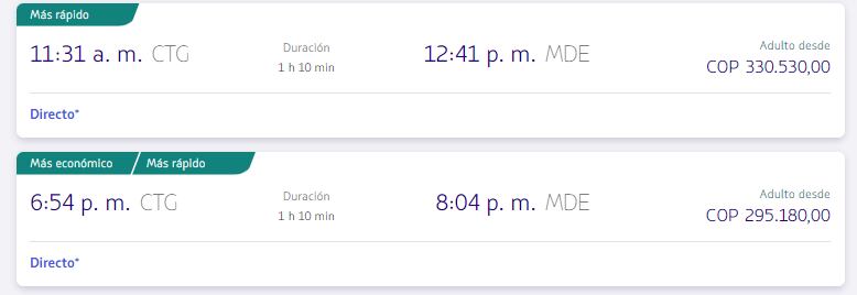 LATAM vuelo Cartagena Medellín 2 de noviembre.