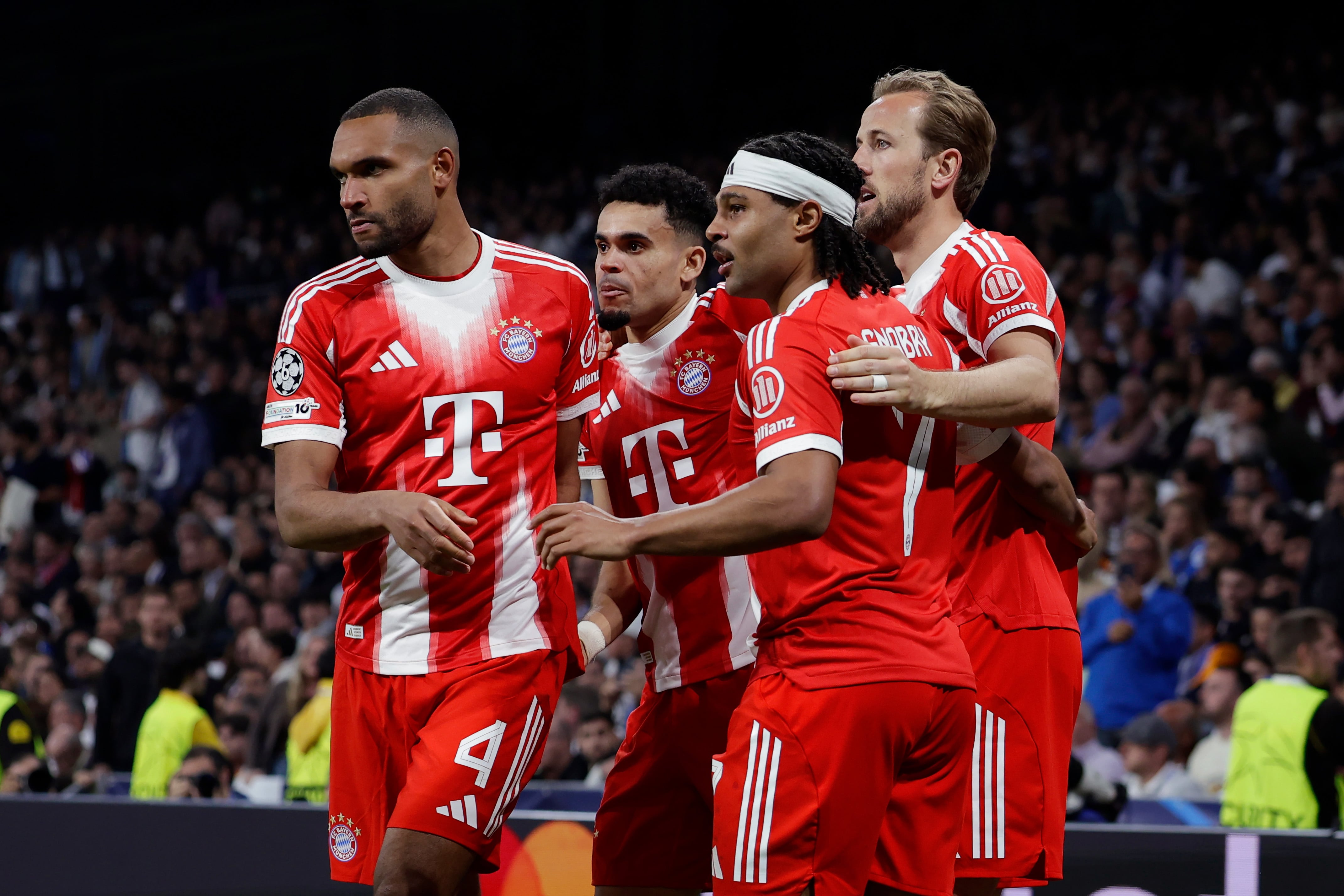 Jonathan Tah, Luis Díaz, Serge Gnabry y Harry Kane.