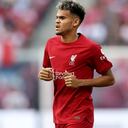 Luis Díaz en pretemporada con Liverpool