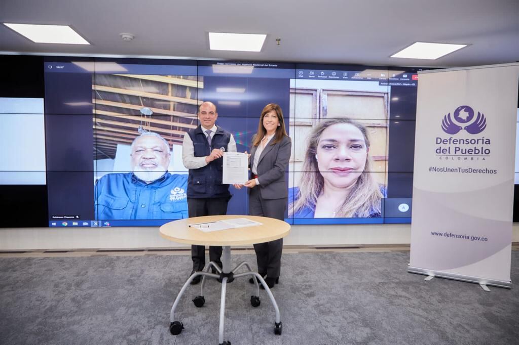 Defensoría del Pueblo y Agencia Nacional de Defensa Jurídica del Estado suman esfuerzos por la defensa de los derechos humanos