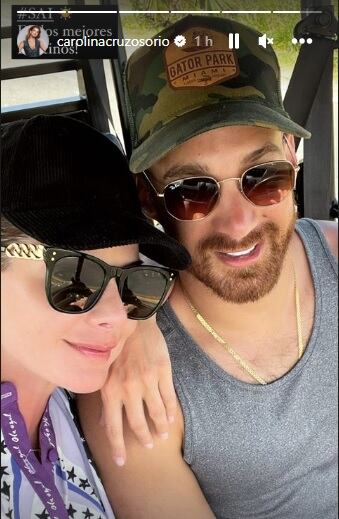 Carolina Cruz junto a su pareja, Jamil Farah.