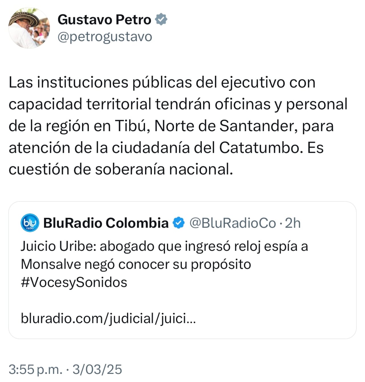Trino de Gustavo Petro