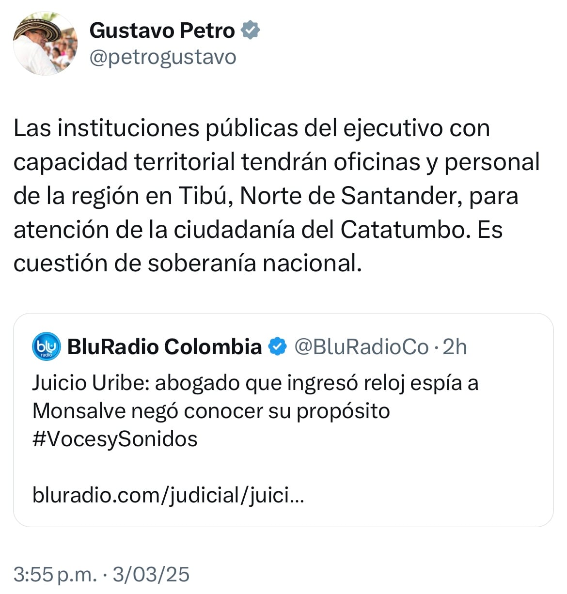 Trino de Gustavo Petro