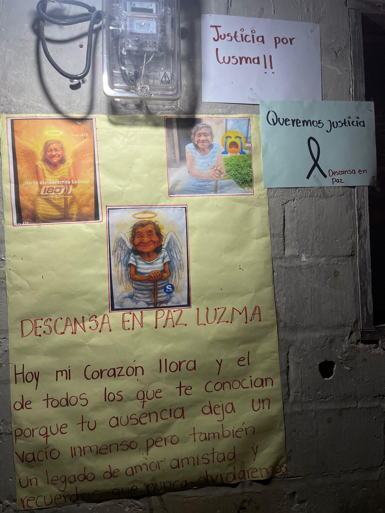 Mensajes a Luz Marina Miranda, mujer de 78 años asesinada en Sahagún.