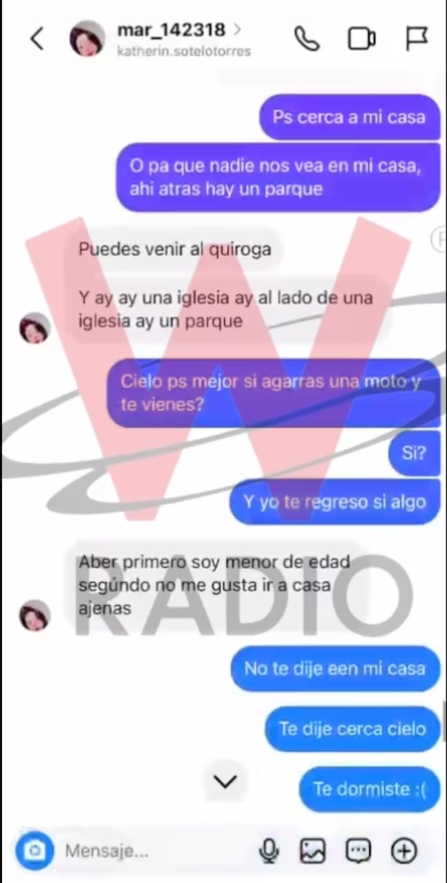 La conversación fue revelada por la emisora este domingo.