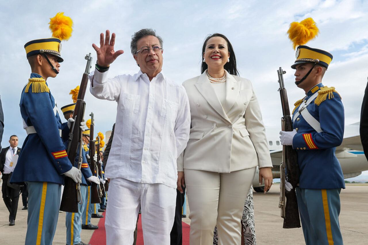 Así fue la llegada del primer mandatario a Honduras.