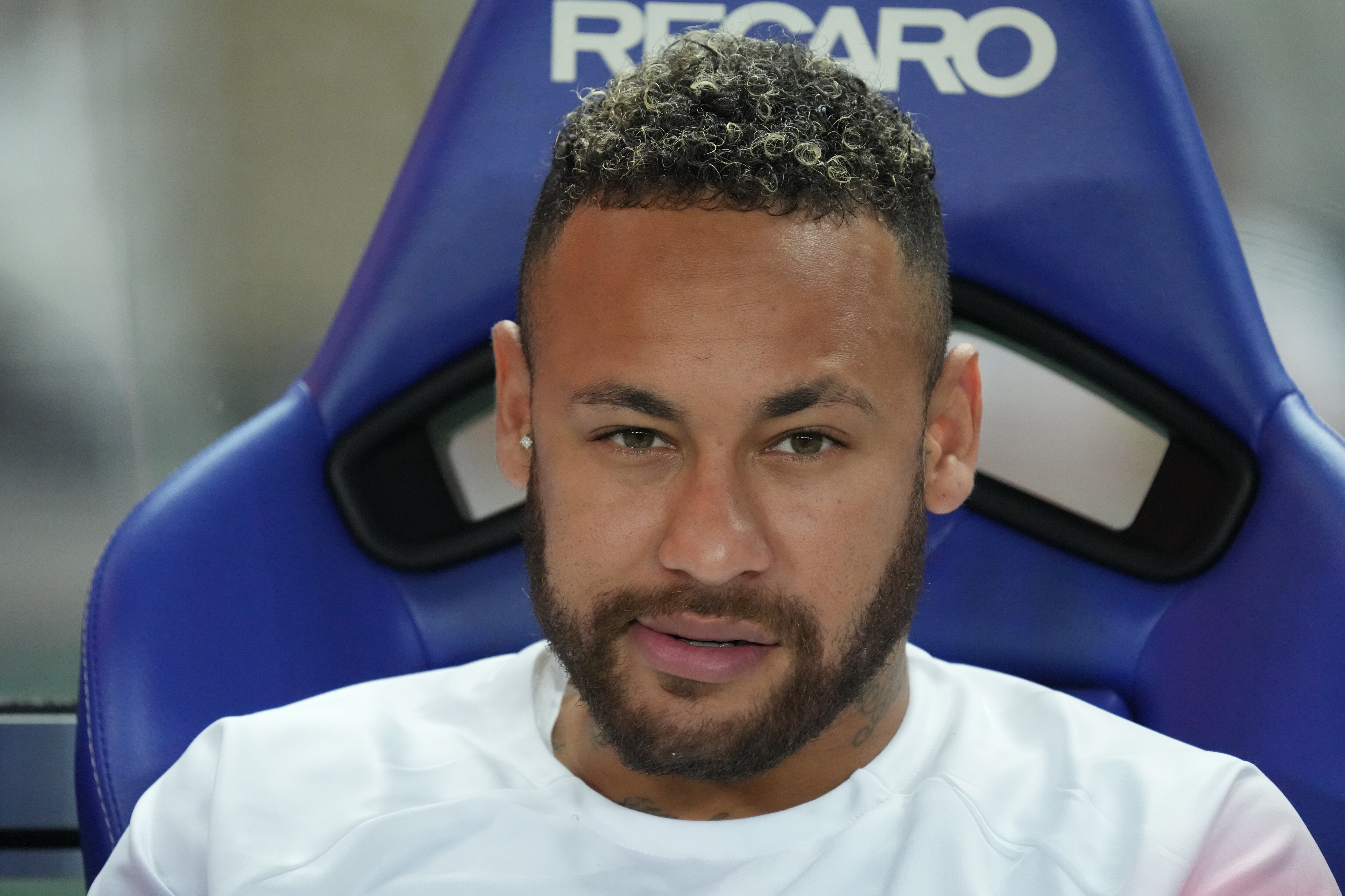 OSAKA, JAPAN - JULY 28: Neymar Jr. of Paris Saint-Germain i looks on prior to the preseason friendly match between Cerezo Osaka and Paris Saint-Germain at Yanmar Stadium Nagai on July 28, 2023 in Osaka, Japan. (Photo by Etsuo Hara/Getty Images)