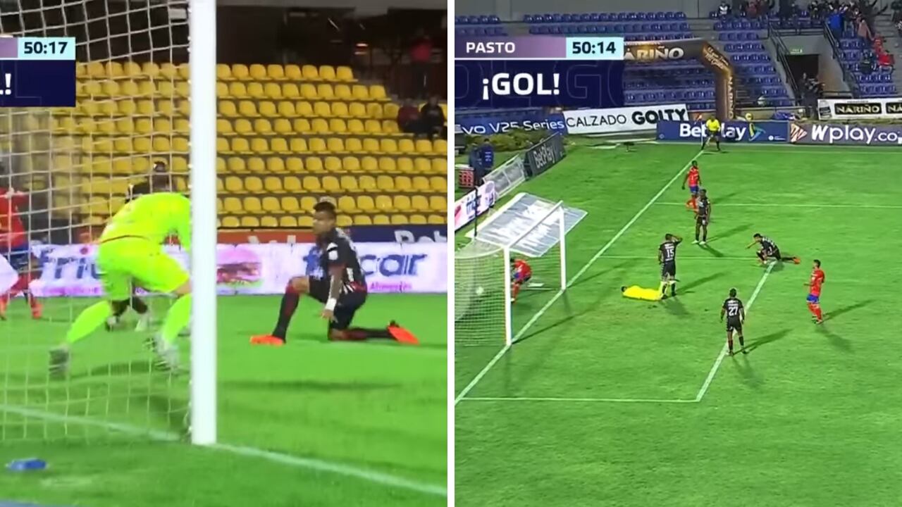 Error de la defensa de Santa Fe ante Pasto.