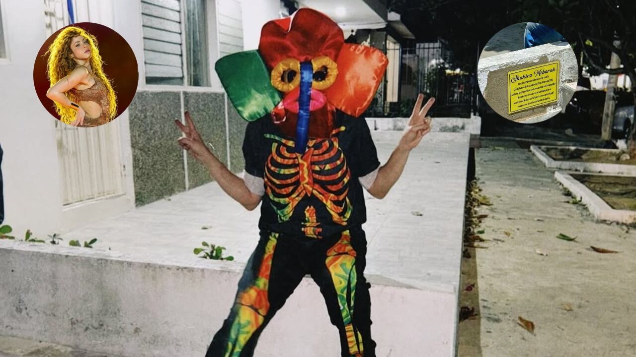 La placa fue instalada por la dueña de la casa.