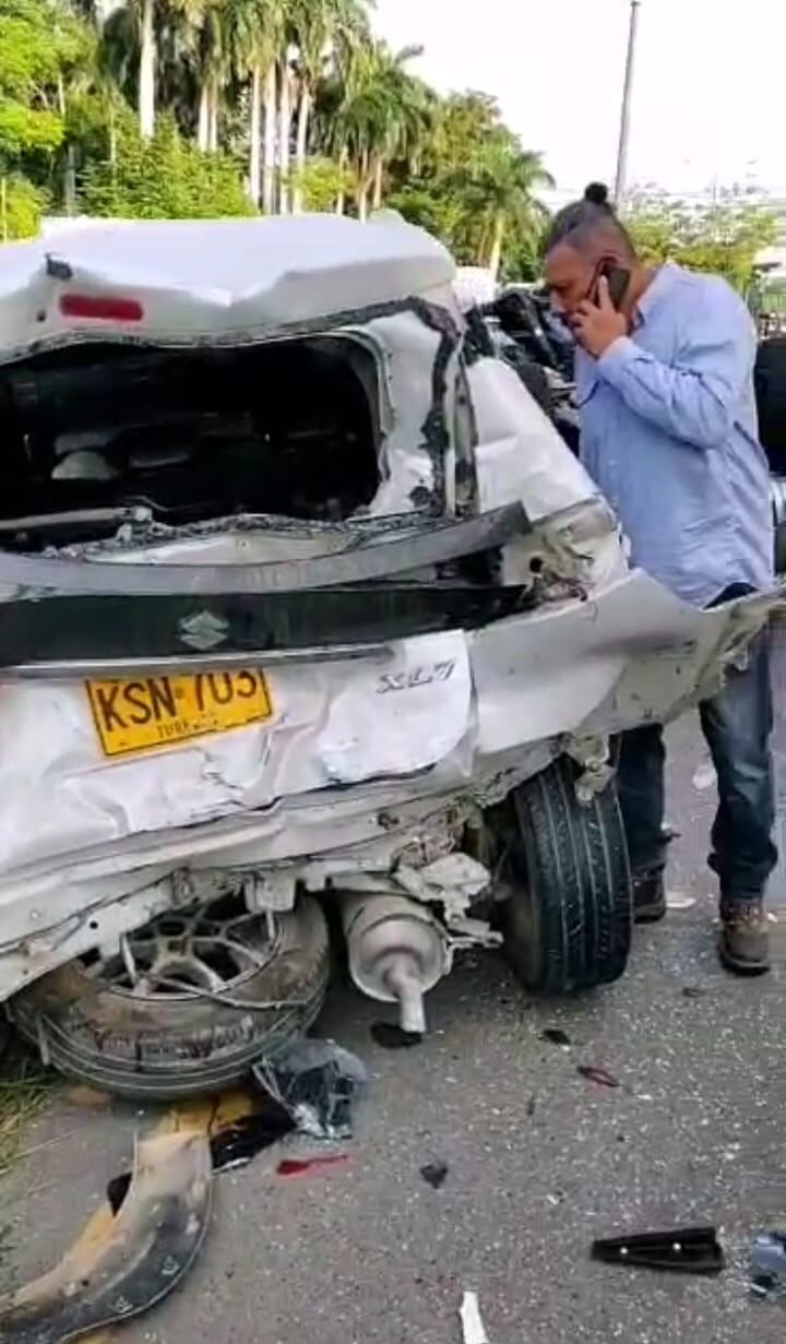 Accidente de tránsito vía Turbaco - Cartagena