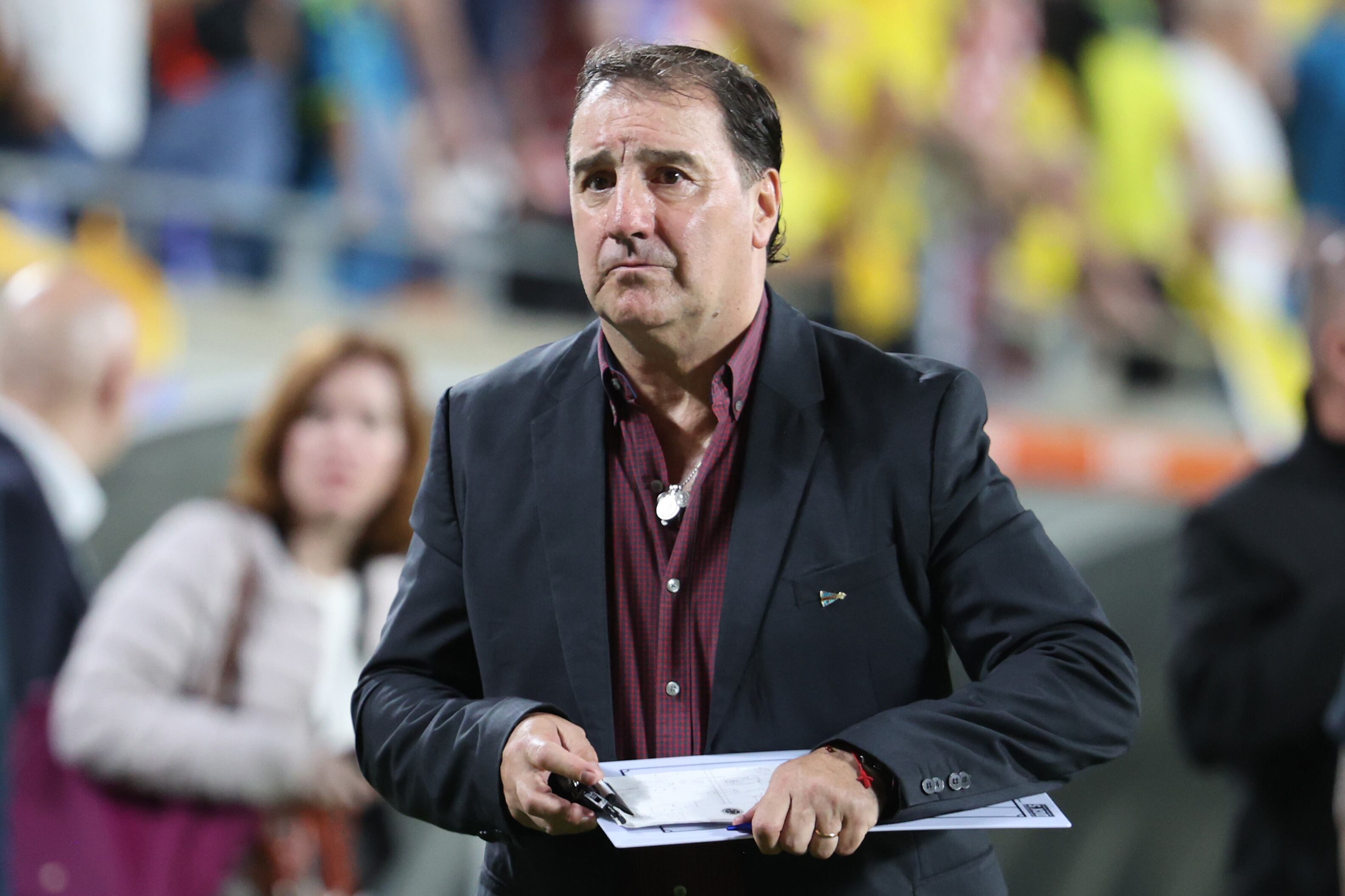 Néstor Lorenzo durante el juego ante Croacia.