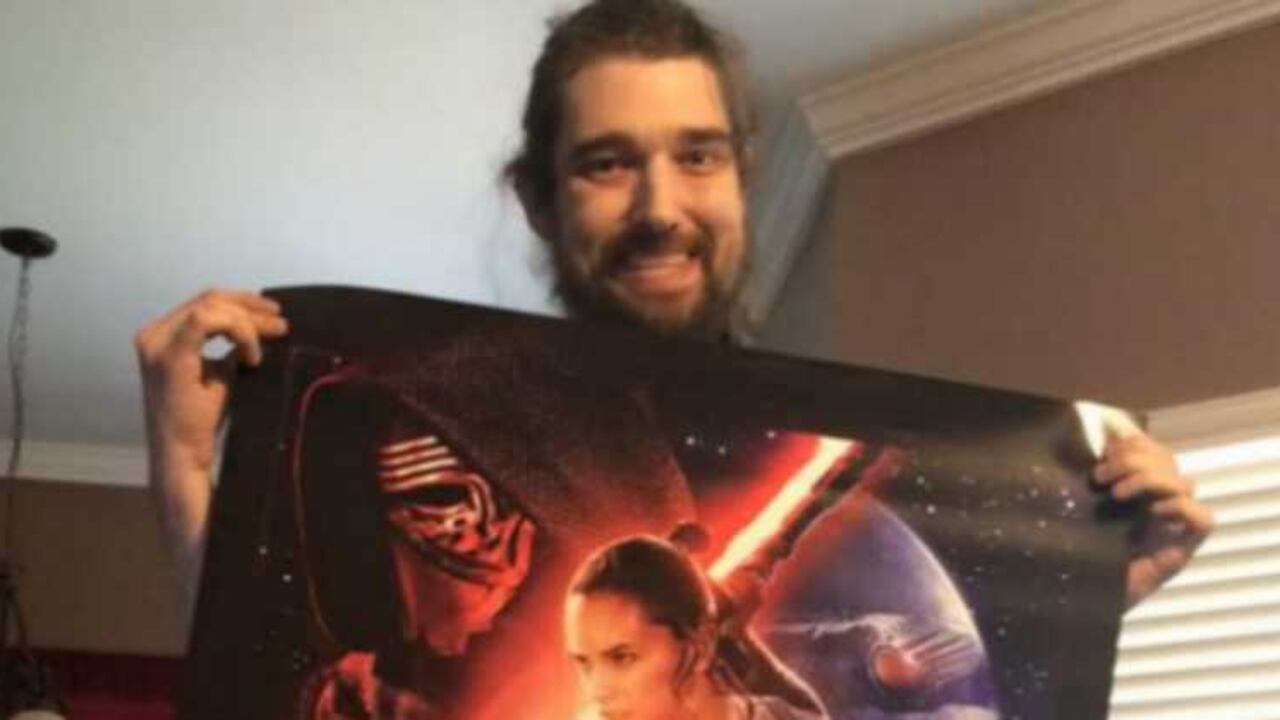Daniel fue diagnosticado de cáncer en 2012. Su esposa Ashley organizó una campaña para que pudiera ver la nueva entrega de Star Wars.