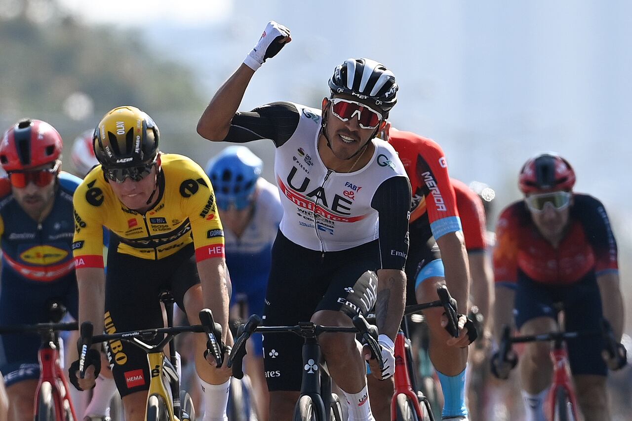 Juan Sebastián Molano ganador de la etapa en el Tour de Guangxi.