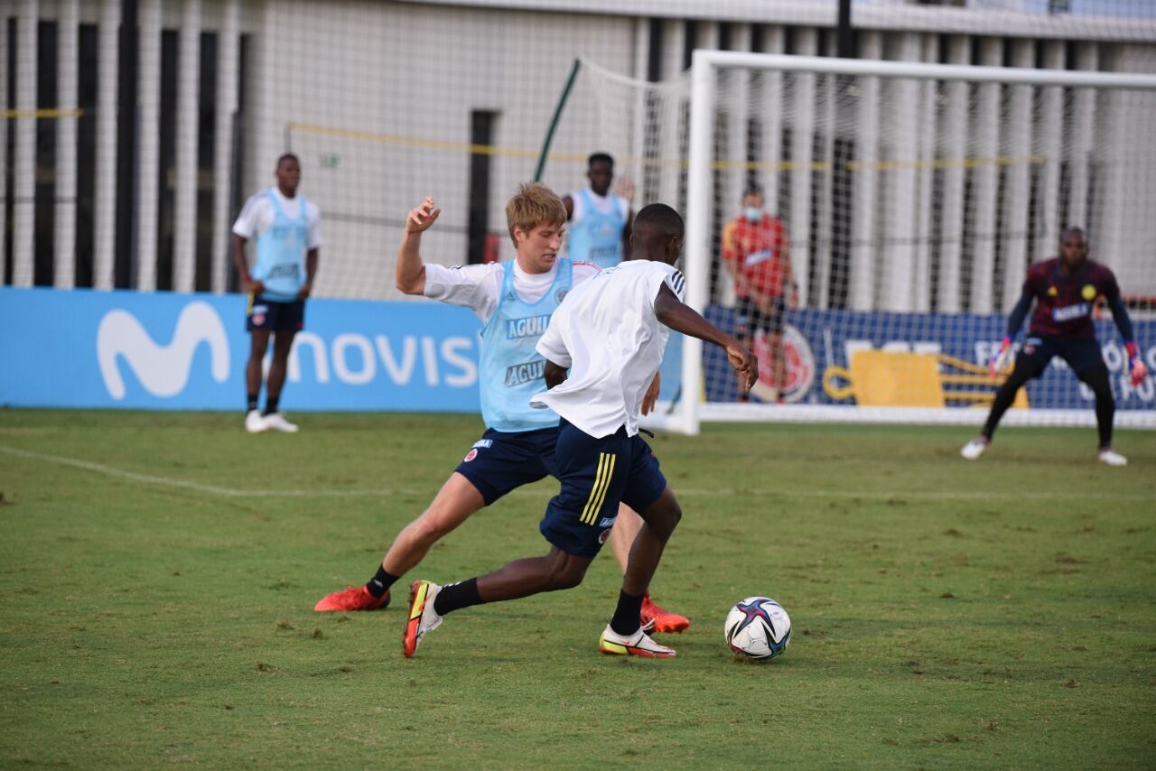 Andrés Llinás durante el entrenamiento de la Selección Colombia