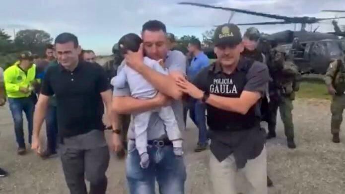 Imágenes del rescate del pequeño secuestrado en Cesar.