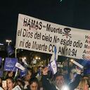 Inicia masivo plantón de apoyo a Israel en Bogotá.