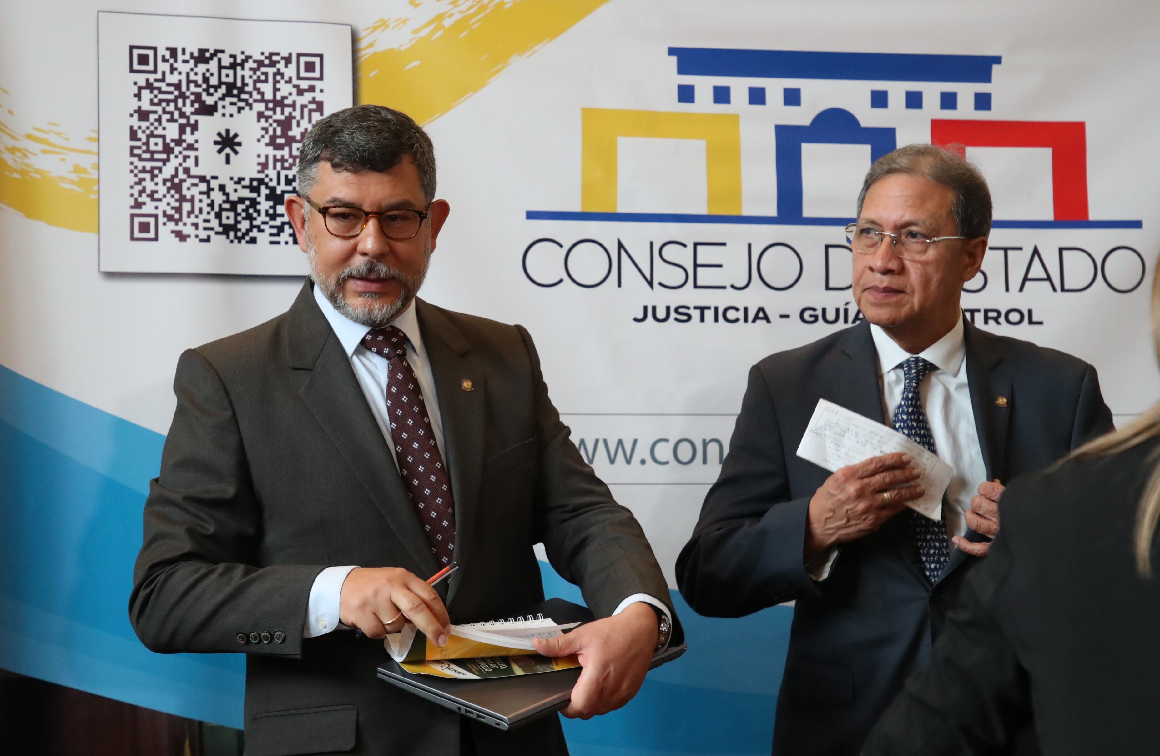 Milton Chaves y Luis Alberto Álvarez, presidente y vicepresidente del Consejo de Estado