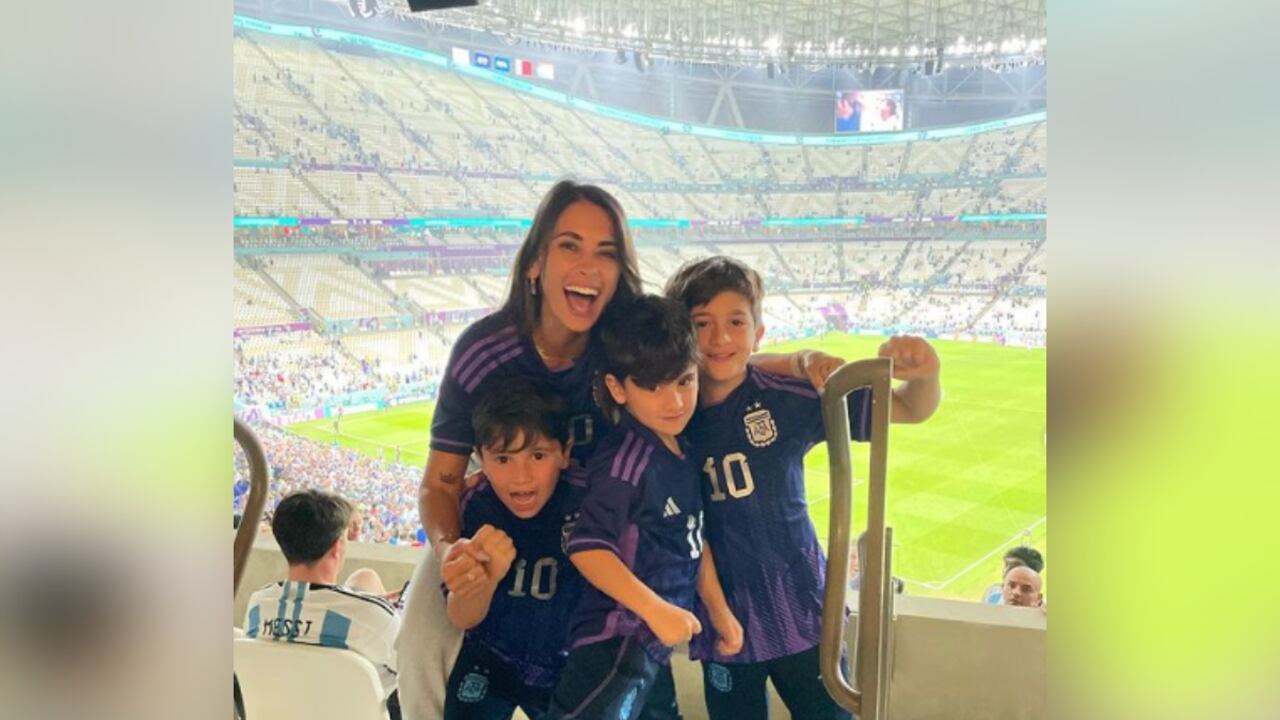 Así celebró la esposa de Messi Antonela Roccuzzo el triunfo de Argentina en Qatar