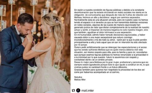 Matías Mier y Melissa Martínez