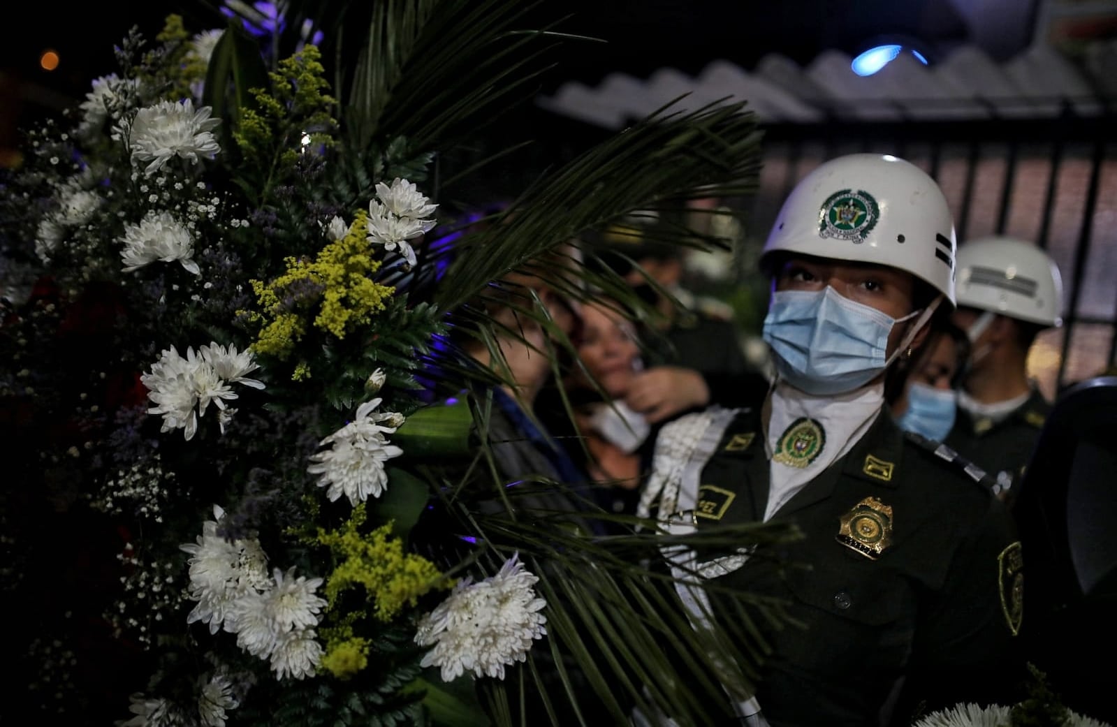 Homenaje velatón a Humberto Sabogal Policía asesinado en medio de un atraco en el sur de Bogotá