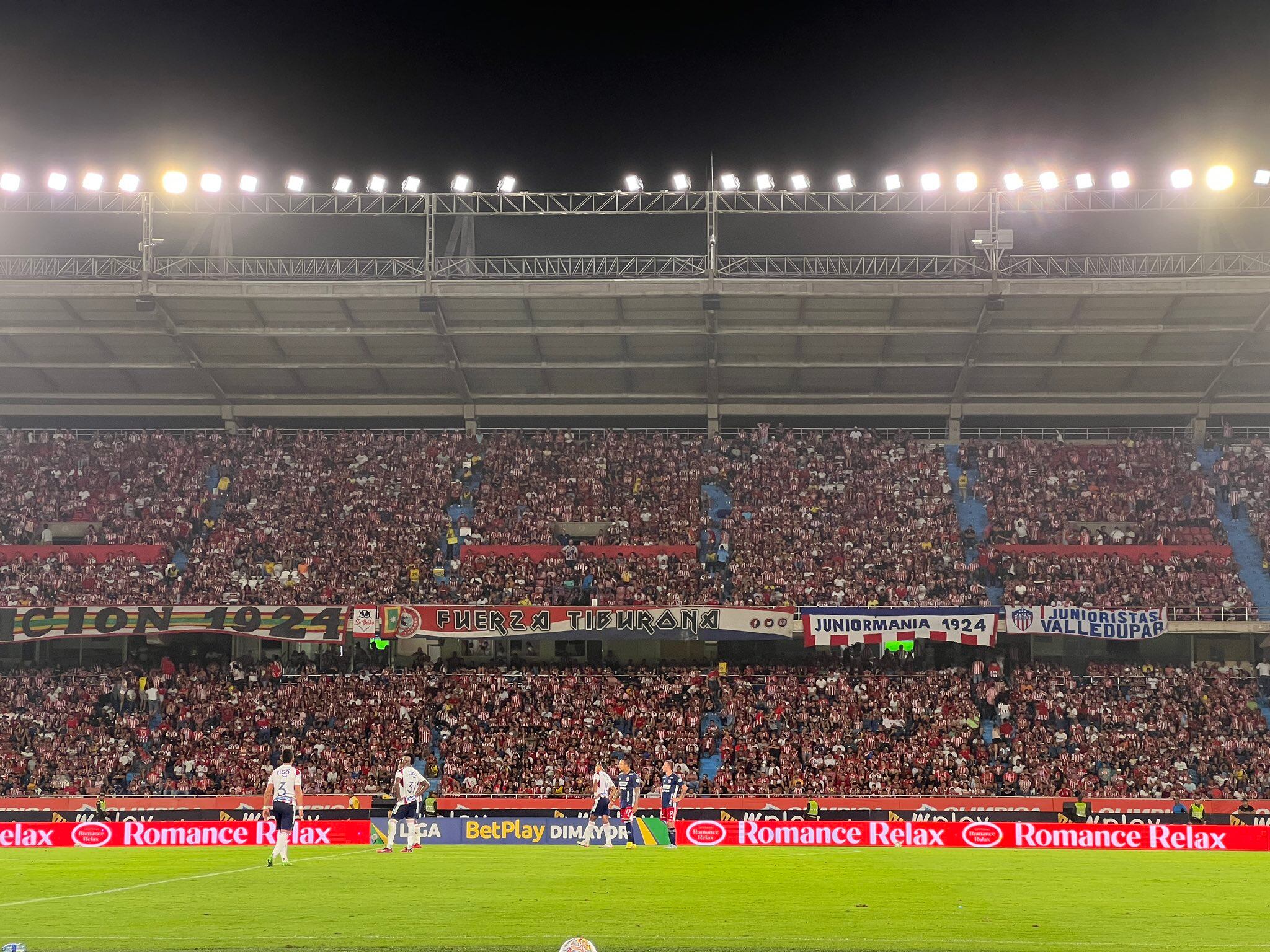 Las tribunas del estadio Metropolitano se llenaron para el primer partido de Juan Fernando Quintero. Foto: Junior de Barranquilla.