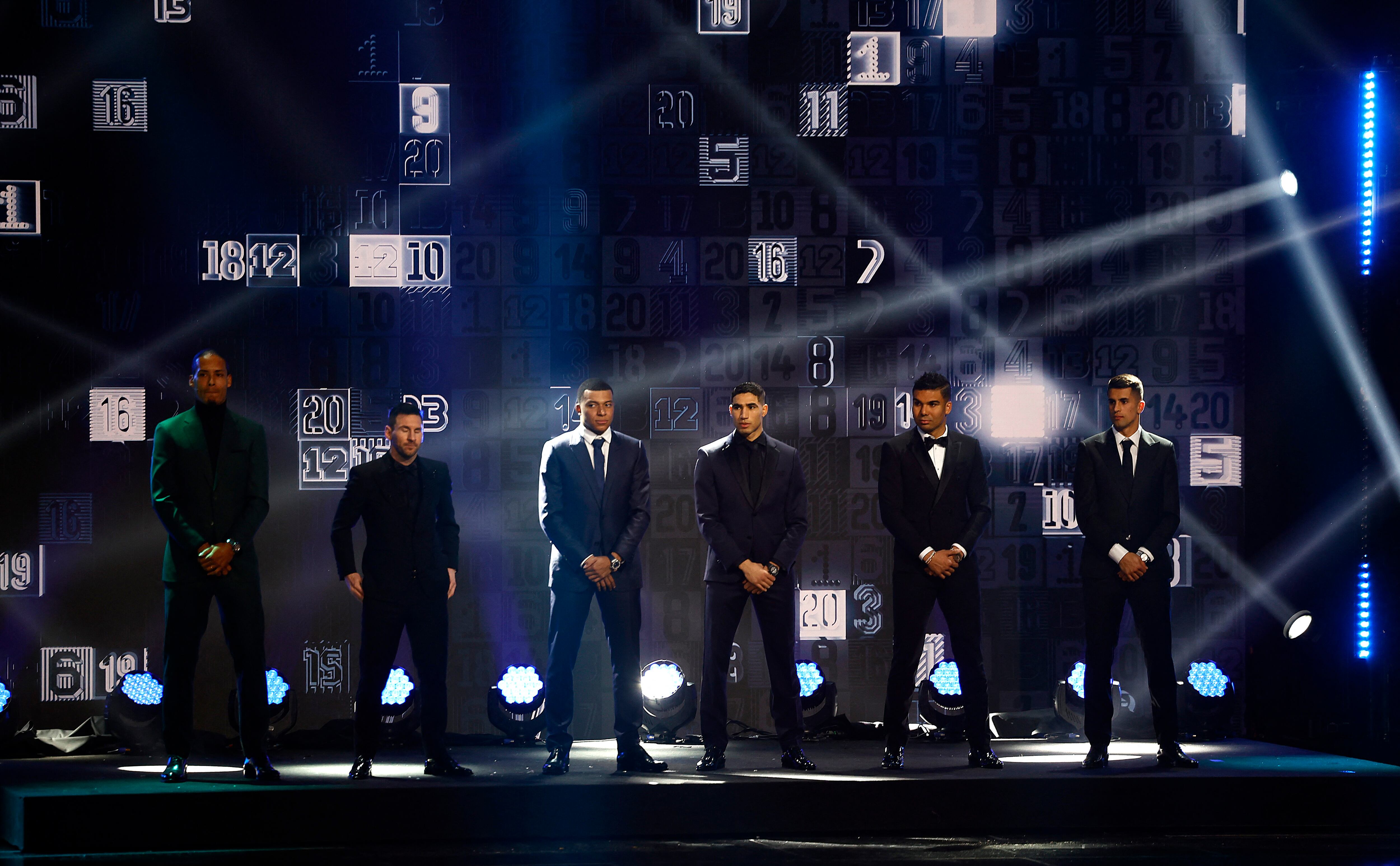 Seis de los once seleccionados estuvieron en la gala del premio The Best.