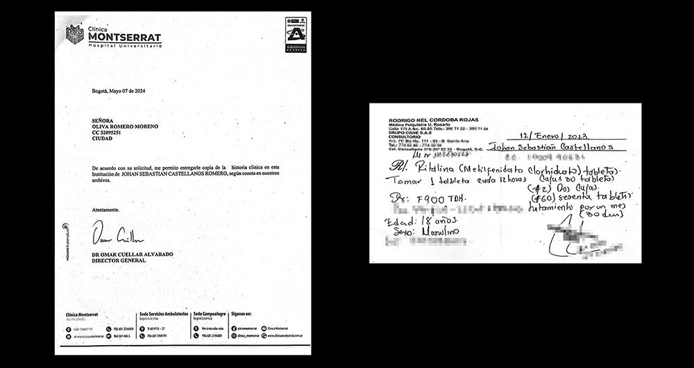    La historia clínica a la que tuvo acceso SEMANA  deja claros los problemas, episodios de depresión e ideas de muerte que enfrentaba el joven. Una carta de puño su mamá, Oliva Romero, describe con nombres y acciones a quienes supuestamente lo matoneaban, algunos son docentes. 