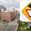 Señal de prevención de ceda el paso SP 33