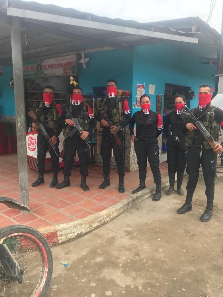 Criminales del ELN en el corregimiento Versalles, en Tibú, en Norte de Santander