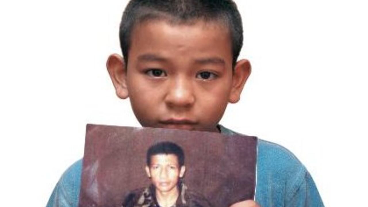 Johan Steven Martínez, hijo del cabo secuestrado José Libio Martínez.