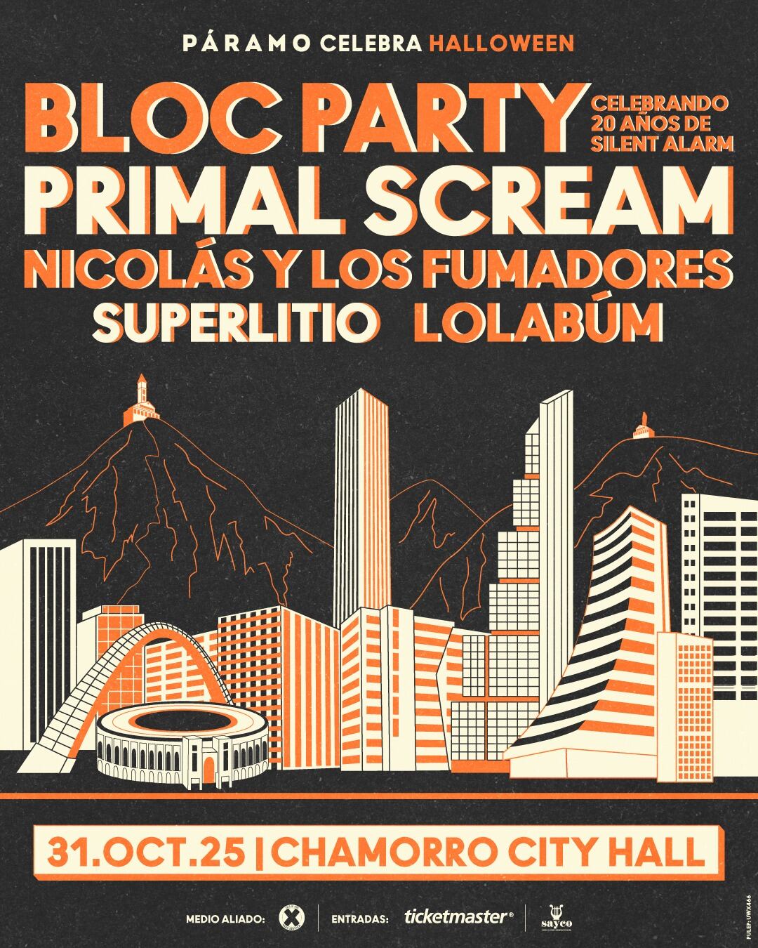 Bloc Party, Primal Scream, Superlitio, Nicolás y Los Fumadores y Lolabúm encabezan la gran celebración anual de Páramo Presenta.