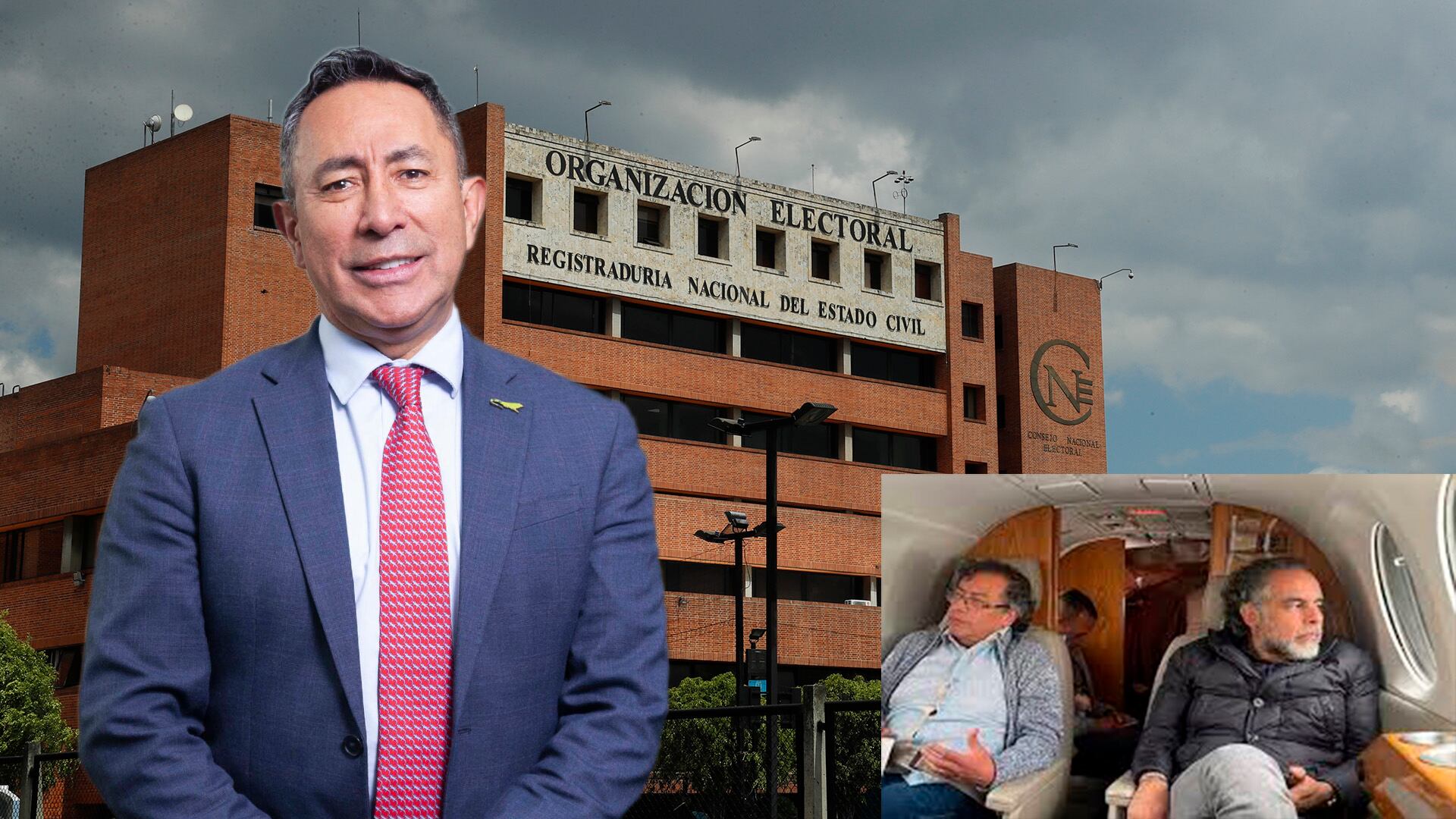 Ricardo Roa, el CNE y Gustavo Petro en el avión en campaña