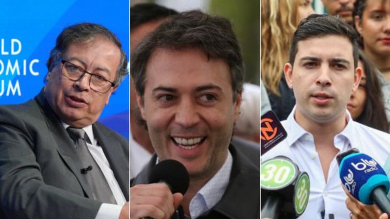 Gustavo Petro, Daniel Quintero y Esteban Restrepo.