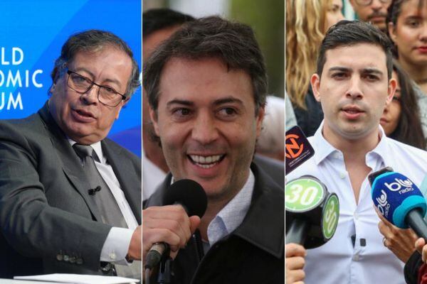 Gustavo Petro, Daniel Quintero y Esteban Restrepo.