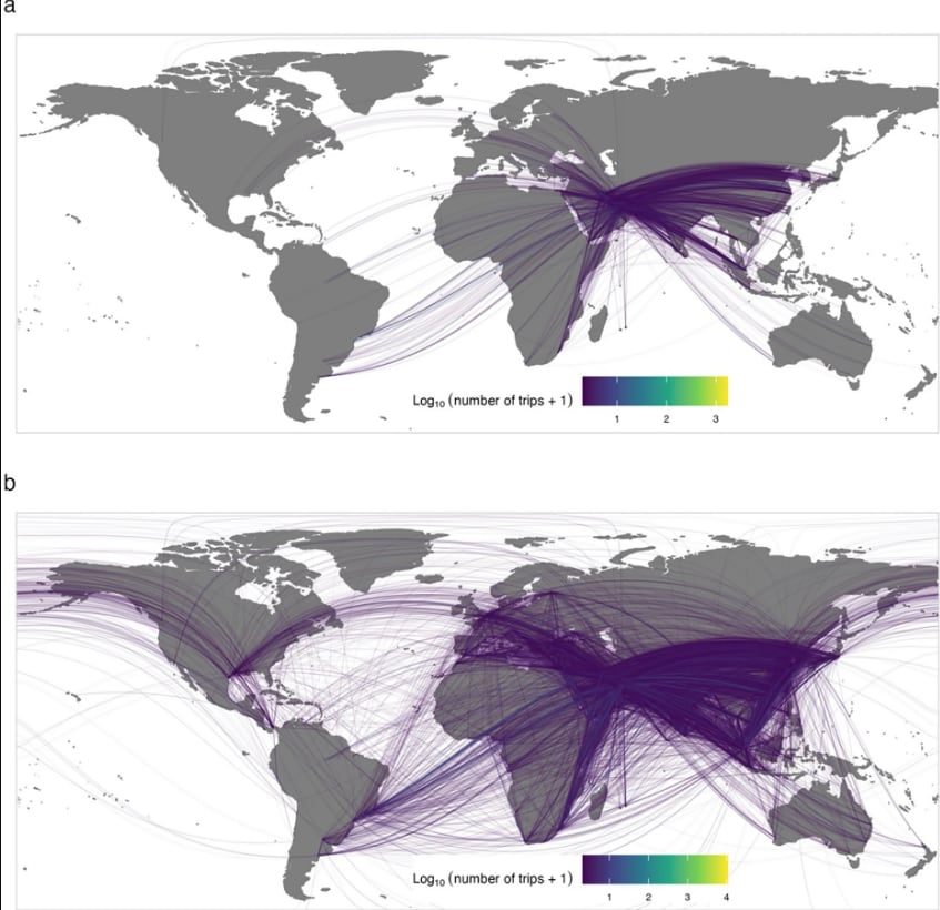 El estudio revela que los buques conectan más de 3.500 puertos en todo el mundo.