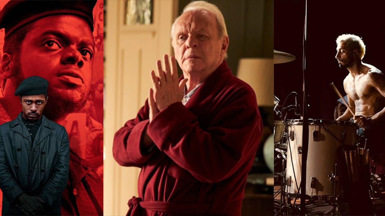 Judas and the Black Messiah (izquierda), The Father (centro) y Sound of Metal (derecha) son algunas de las cintas nominadas a los premios Óscars 2021.