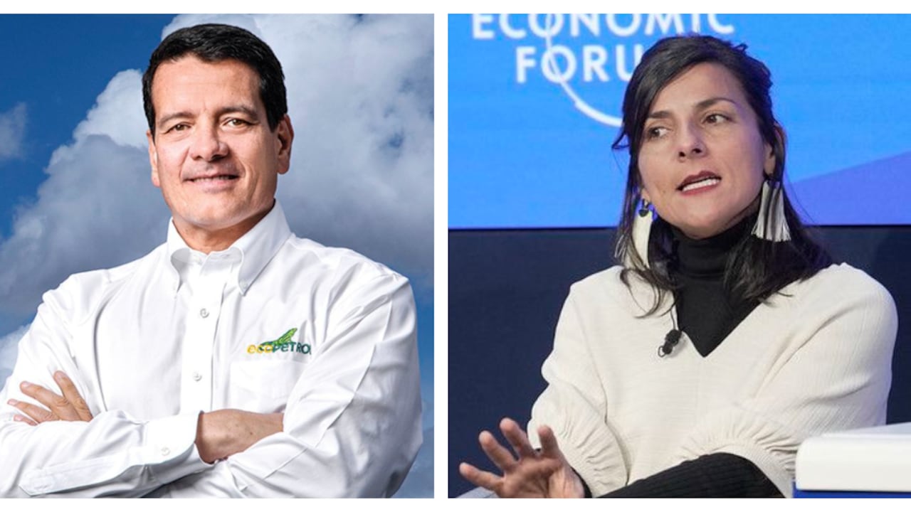 El presidente de Ecopetrol, Felipe Bayón, y la ministra de Minas y Energía, Irene Vélez.