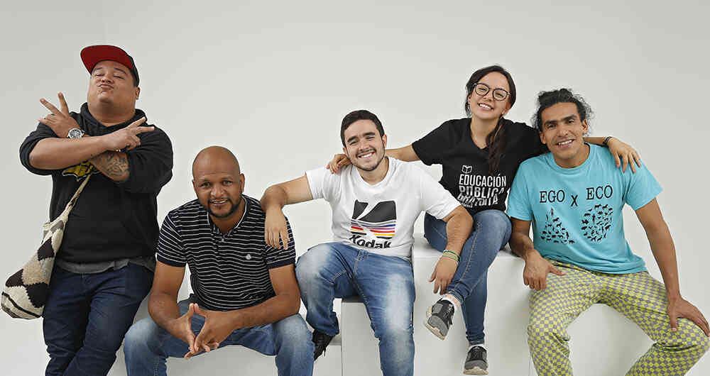 De izquierda a derecha, Andrés Gutiérrez y Arturo Corpas; Alejandro Palacio y Jennifer Pedraza, de Acrees; y Walter Hernández.