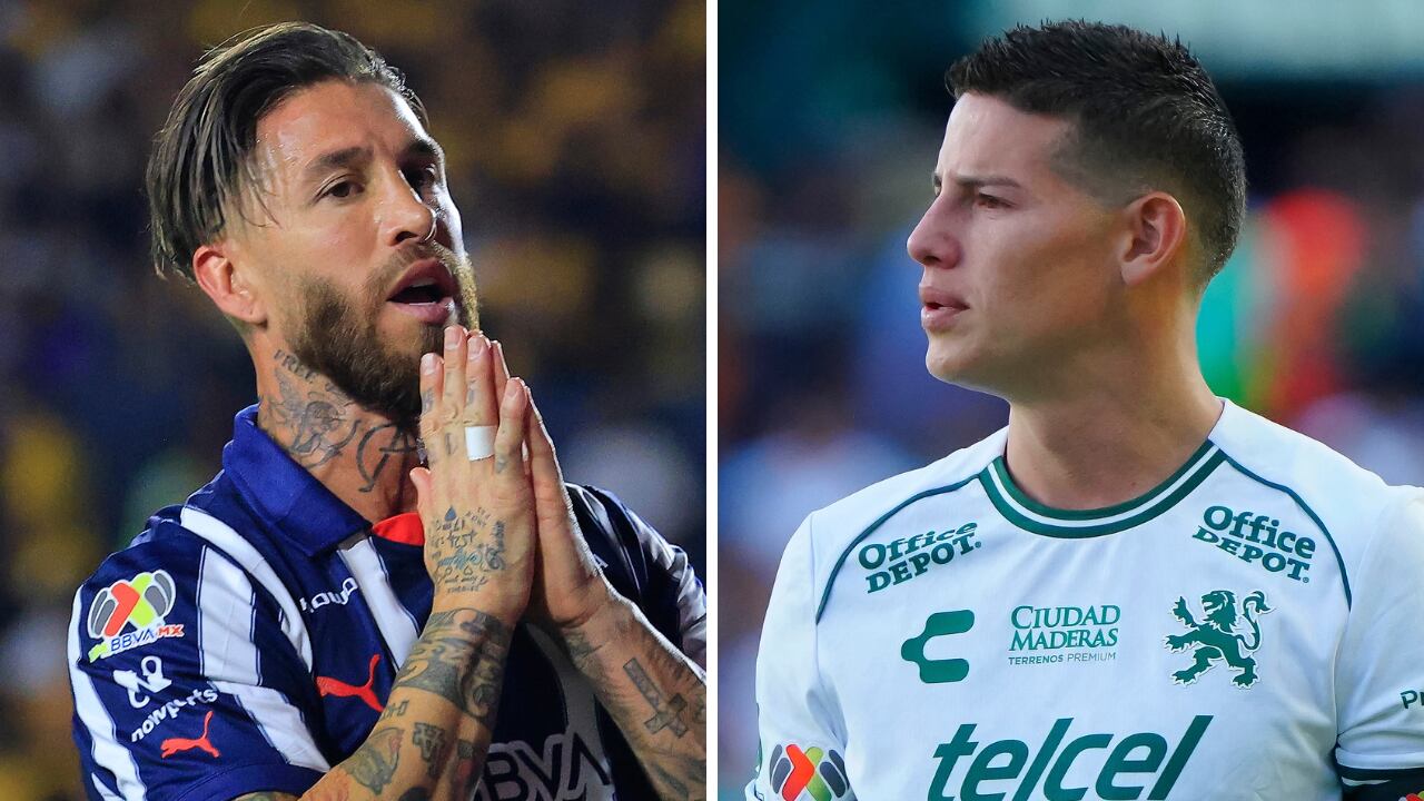 Sergio Ramos y James Rodríguez tendrán cara a cara en la Liga MX.