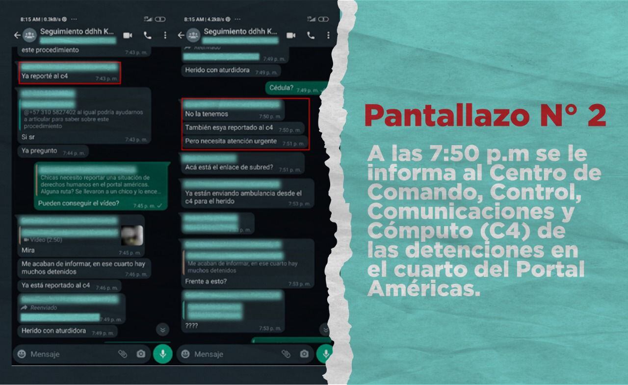 Parte de la conversación de Cristian Cabrera en el grupo de WhatsApp con demás funcionarios de la Alcaldía.