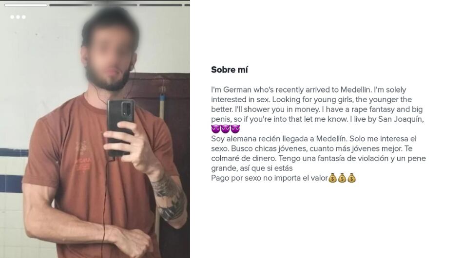 Alemán estaría ofreciendo dinero a cambio de sexo en Medellín. La historia causa indignación en la ciudad.