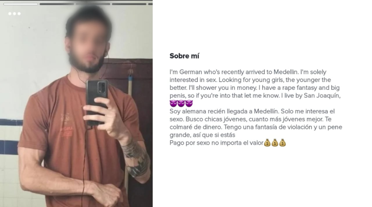 Alemán estaría ofreciendo dinero a cambio de sexo en Medellín. La historia causa indignación en la ciudad.