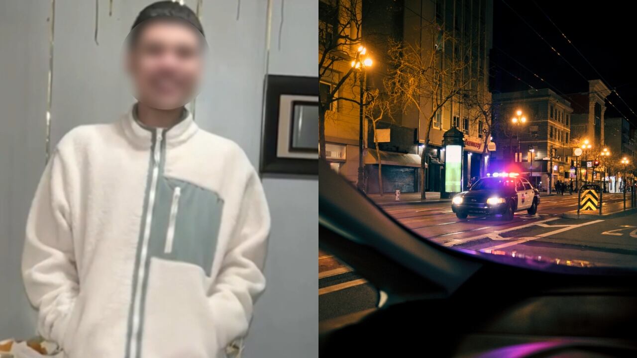 El joven colombiano de 17 años asesinado e imagen referencia de un crimen en Estados Unidos.