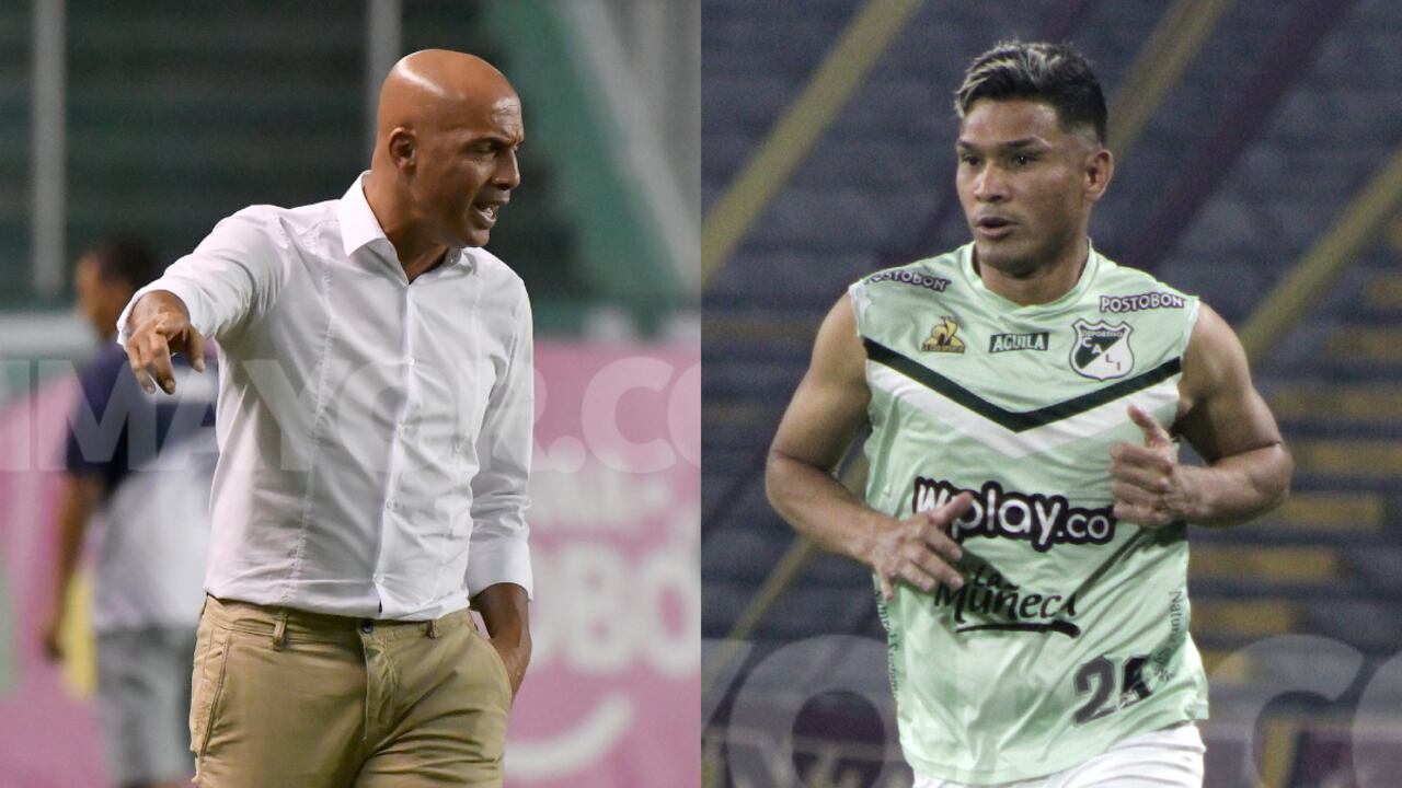 Mayer Candelo y Teófilo Gutiérrez. Liga BetPlay II-2022. Foto: Dimayor